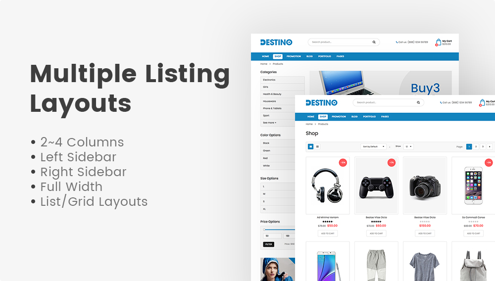 SW Destino - WooCommerce Vorlage