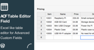 ACF-Tabelleneditorfeld