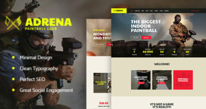 Adrena | Airsoft Club & Paintball-WordPress-Template