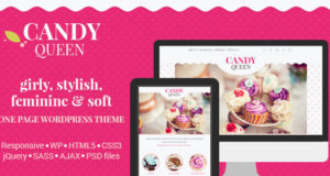 Candy Queen – Responsives Mehrzweck-OnePage-WordPress-Template