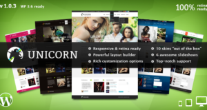 Einhorn – Mehrzweck-Retina Ready WP Template