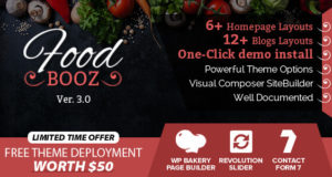 FoodBooz Minimal WordPress Restaurant & Cafe Template