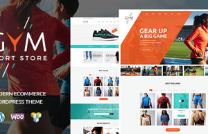 GYM | WordPress-Layout für Sportbekleidung und -ausrüstung