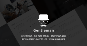 Gentleman – vCard WordPress Vorlage für Lebenslauf und Lebenslauf
