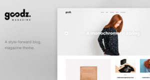 Goodz Magazine - Ein Responsive Blog / Magazine-WordPress-Vorlage