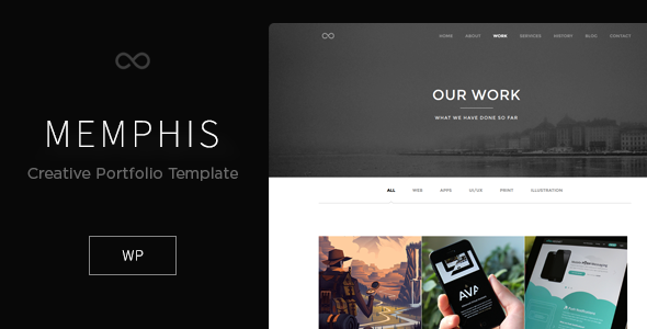 <pre>Memphis - Minimales Creative WordPress Theme