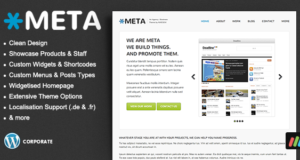 Meta-Agentur / Unternehmen / Corporate WordPress Layout