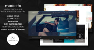 Modesto – Portfolio, Fotografie, Agentur Leistungsstarkes WordPress-Template