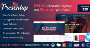 Presentup – Eventplaner & Feierlichkeiten Management WordPress Template