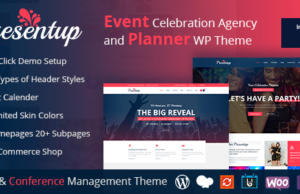 Presentup – Eventplaner & Feierlichkeiten Management WordPress Template