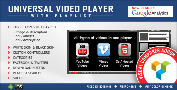 Visual Composer Addon Universal-Videoplayer