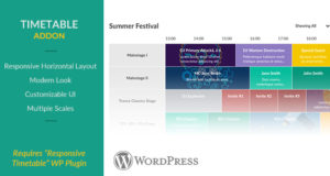 Responsive Timetable – Horizontales Addon