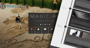 Responsives Parallax-WordPress-Layout für den Magier