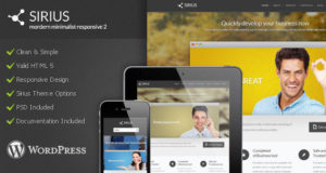 Sirius – Modernes minimalistisches WordPress Template