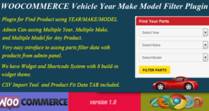 WooCommerce Fahrzeugteile Finder – Jahr / Marke / Modell