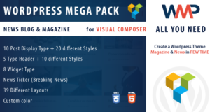 WordPress Mega Pack für Visual Composer – News, Blog und Magazin – Alles was Sie brauchen