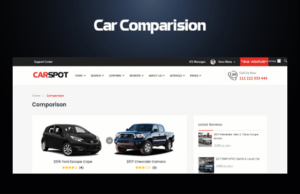 Carspot-Auto-Vergleichsfunktion