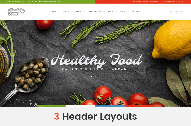 Gesundes Essen - Bio & Eco Restaurant WordPress Template