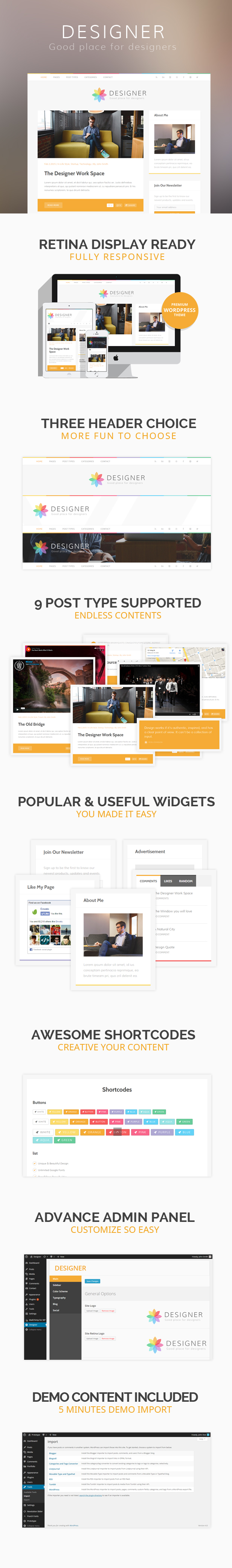 Designer - Blog WordPress Layout