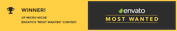 Gewinner des meistgesuchten Wettbewerbs von Micro Niche Envato