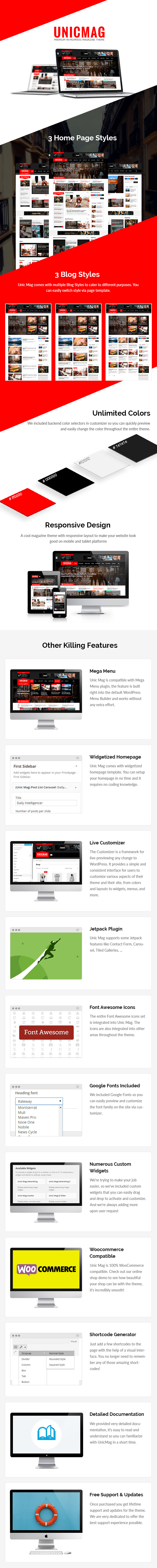 UnicMag WordPress Vorlage
