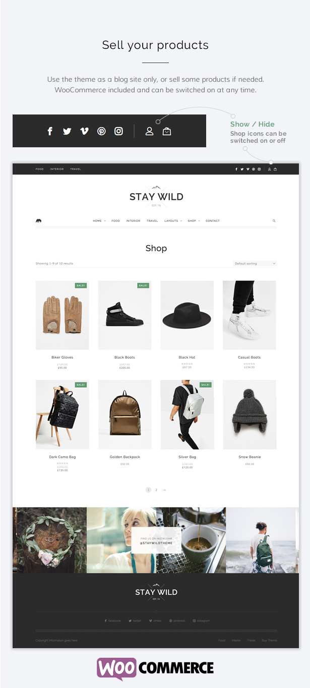 Stay Wild - Ein sauberer Lifestyle-Blog und Shop-Thema