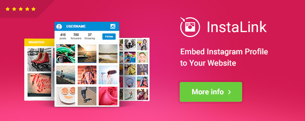 InstaLink - Instagram Widget für WordPress