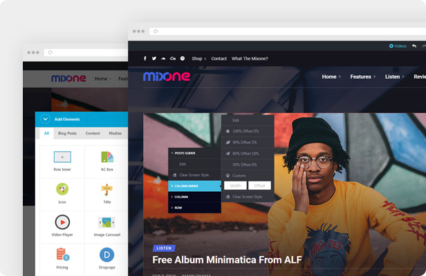 Mixone WordPress Layout - Seitenersteller