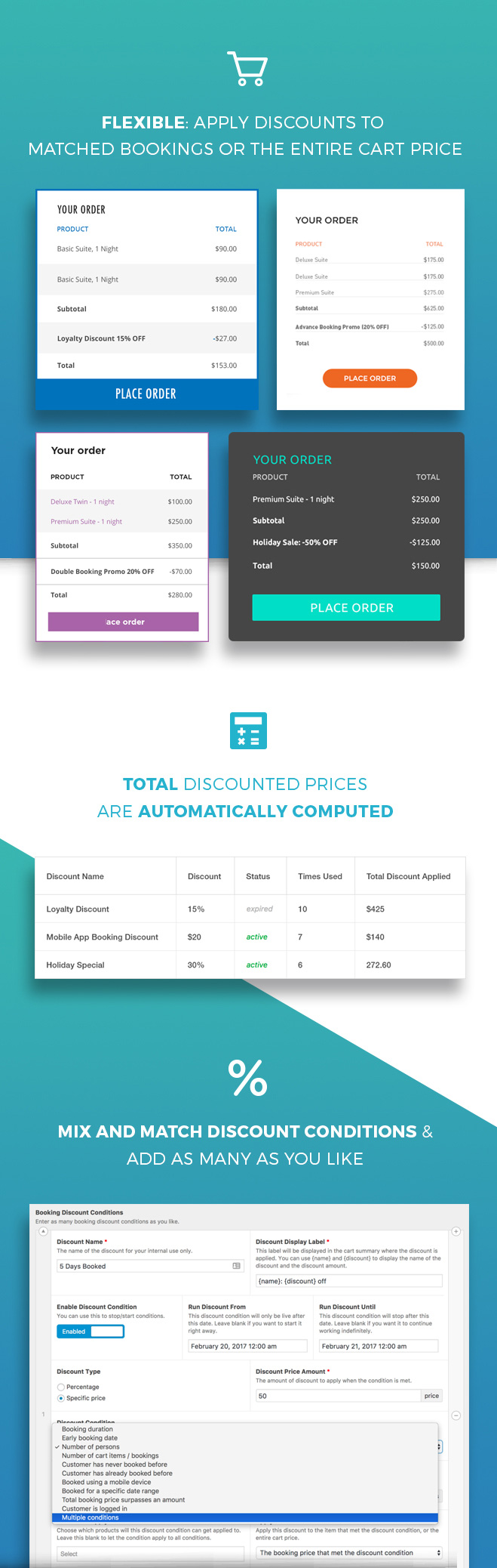 Testen Sie WooCommerce Conditional Booking Rabatte in einer Live-Umgebung, bevor Sie kaufen