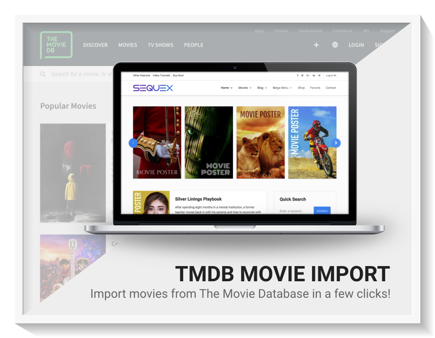 TMDB API WordPress-Thema