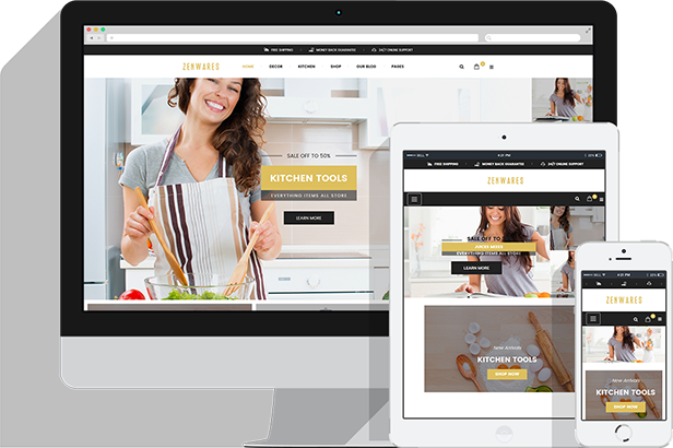 Responsive Technologie WooCommerce WordPress Layout - Vollständig ansprechend