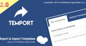Exportieren und Importieren einer Vorlage für den WPBakery Page Builder | Temport