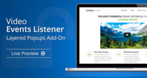 Listener für Videoereignisse – Popup-Add-On mit Ebenen