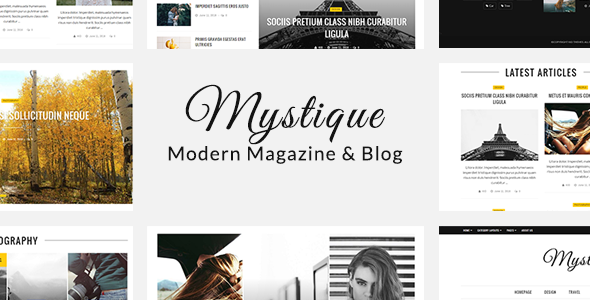 Mystique: Schnell - Sauber - Flexibles WordPress Magazine News Blog Layout