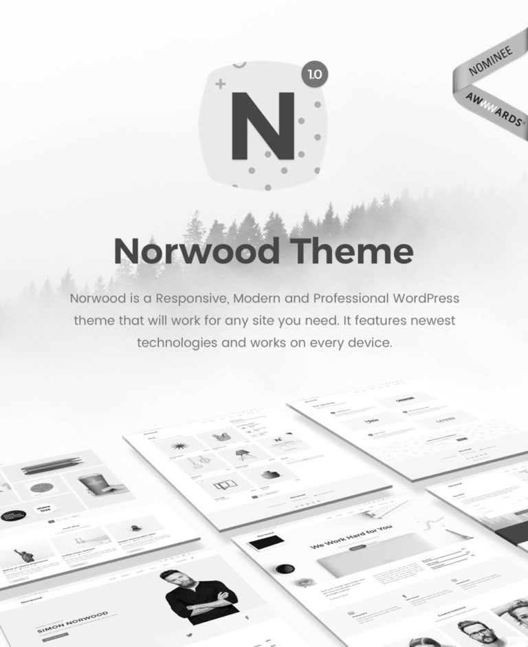 Norwood – Minimalistisches Mehrzweck-WordPress-Vorlage