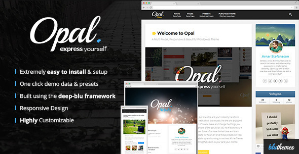 Opal | Responsives WordPress-Template mit mehreren Presets