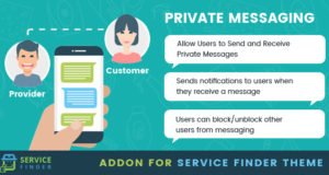 Privates Messaging-Add-On für das Thema Service Finder