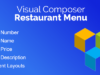 Restaurantmenü für Visual Composer