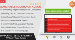 Ultimatives durchsuchbares Akkordeon – Visual Composer Addon