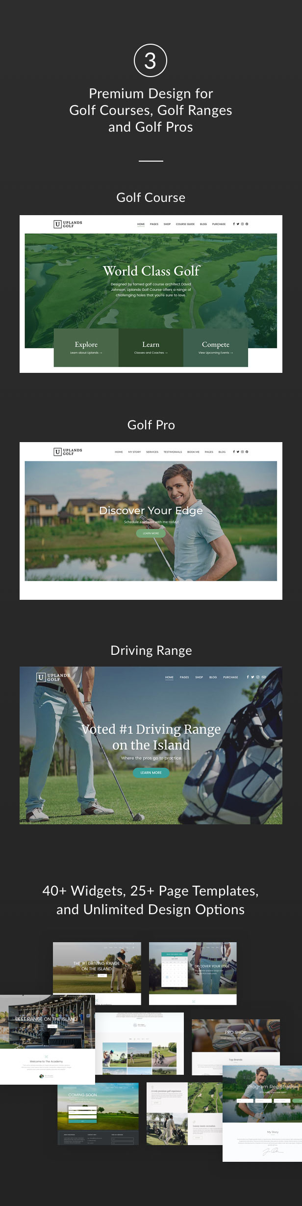 Uplands - Golfplatz-WordPress-Template