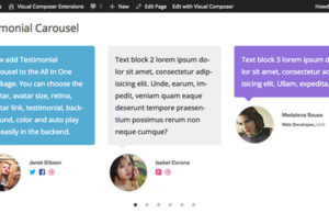 WPBakery Page Builder (vormals Visual Composer) Erweiterungen – Testimonial Carousel