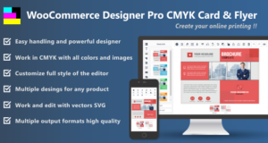 WooCommerce Designer Pro CMYK-Karte und Flyer