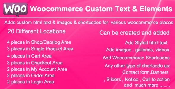 Woocommerce Custom Text und Elemente