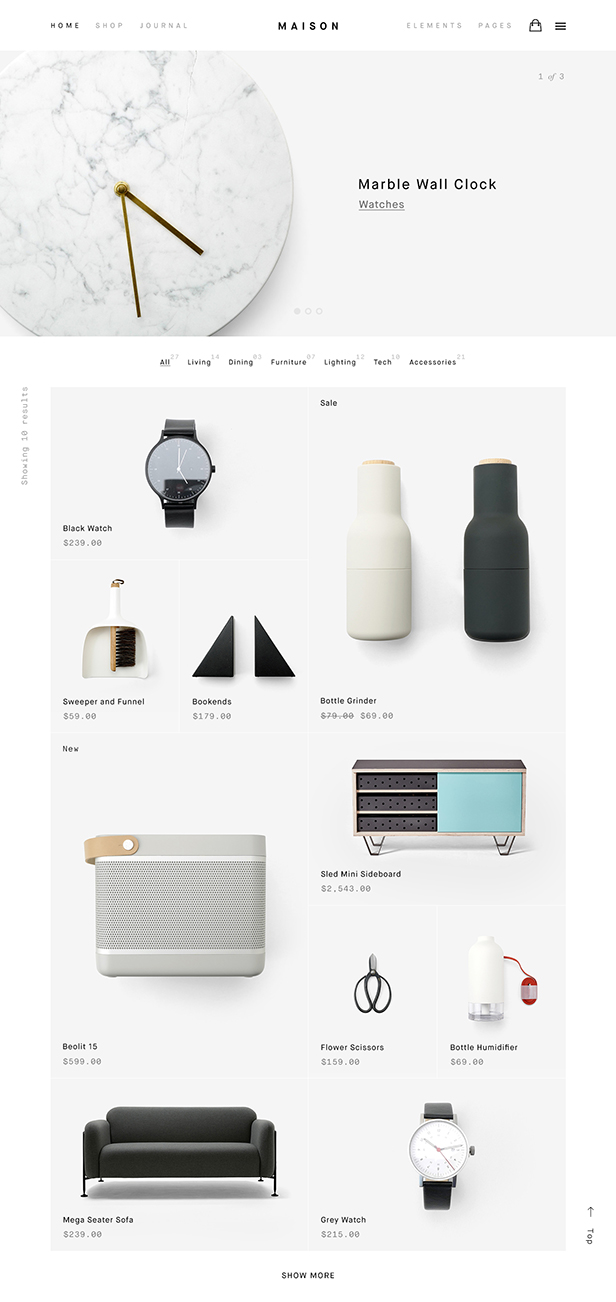 Maison - Minimalistisches eCommerce-WordPress-Layout