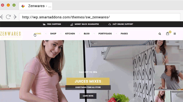 Responsive Technologie WooCommerce WordPress Layout - Menüstile