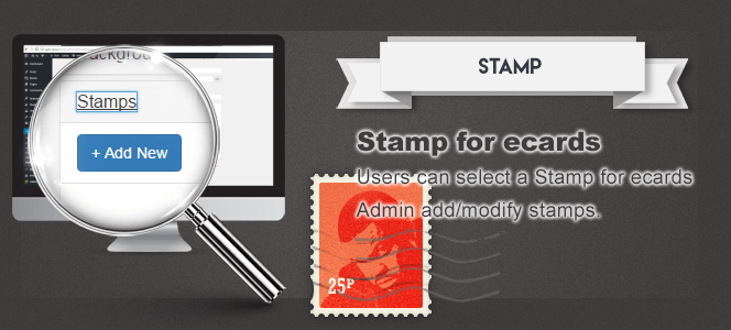 Benutzer können einen Stempel für eCards auswählen