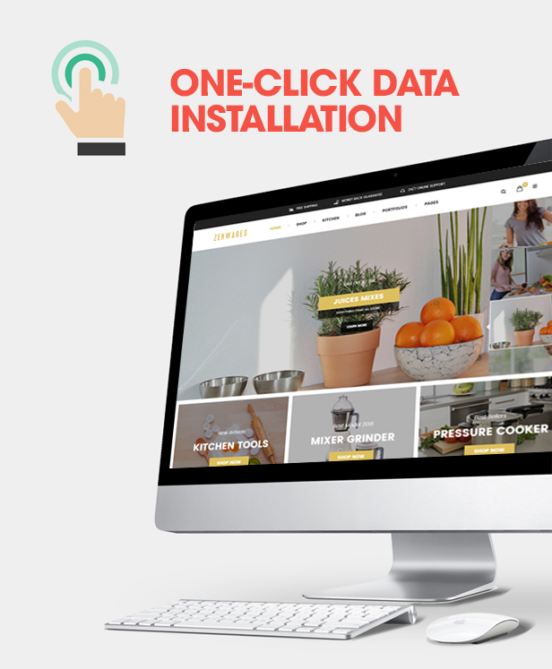 Responsive Technology WooCommerce WordPress Layout Installation mit einem Klick