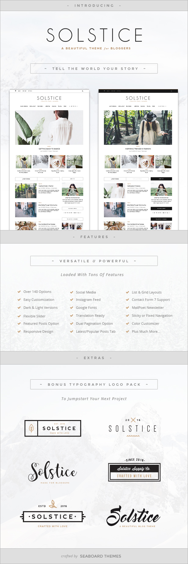 Sonnenwende - Ein WordPress Shop Blog Layout