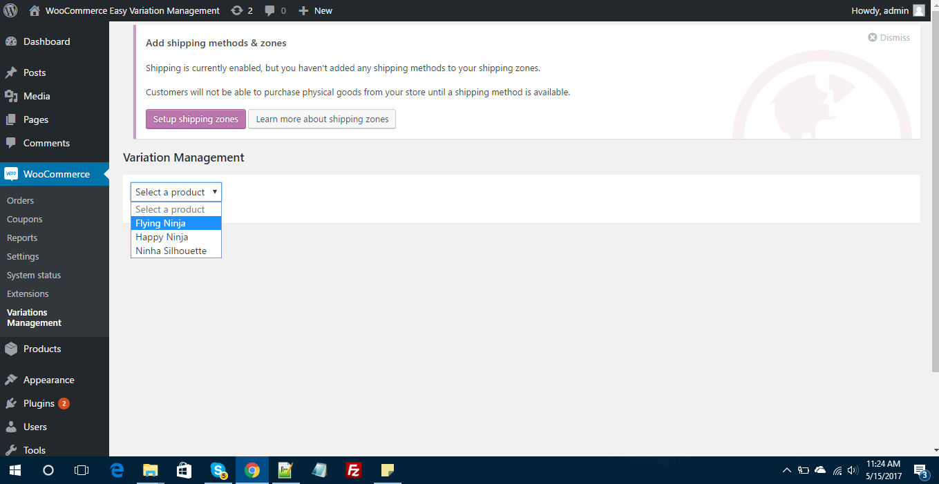 WooCommerce Easy Variations Management