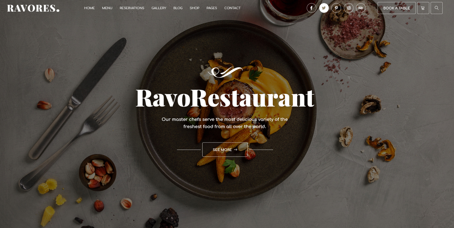 Mehrzweck Restaurant & Cafe WordPress Template